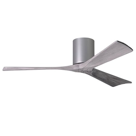 Matthews Fan Co Irene-3H Ceiling Mount Three Bladed Paddle Fan In Nickel Flsh Mntd IR3H-BN-BW-52